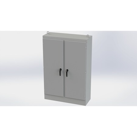 Saginaw Control & Engineering 3 Point Latch with Padlock/Keylock Handle Electrical Enclosures, 72 in H, 18 in D, 48 in W SCE-72EL4818FSD